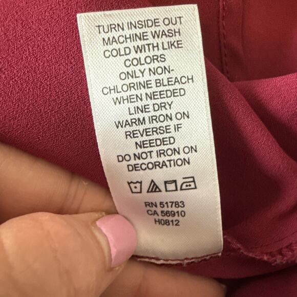 Maurices Women’s Plus 2 Whimsigoth Roll Tab Tunic Lace Blouse Fuchsia Pink Boho - Picture 5 of 9